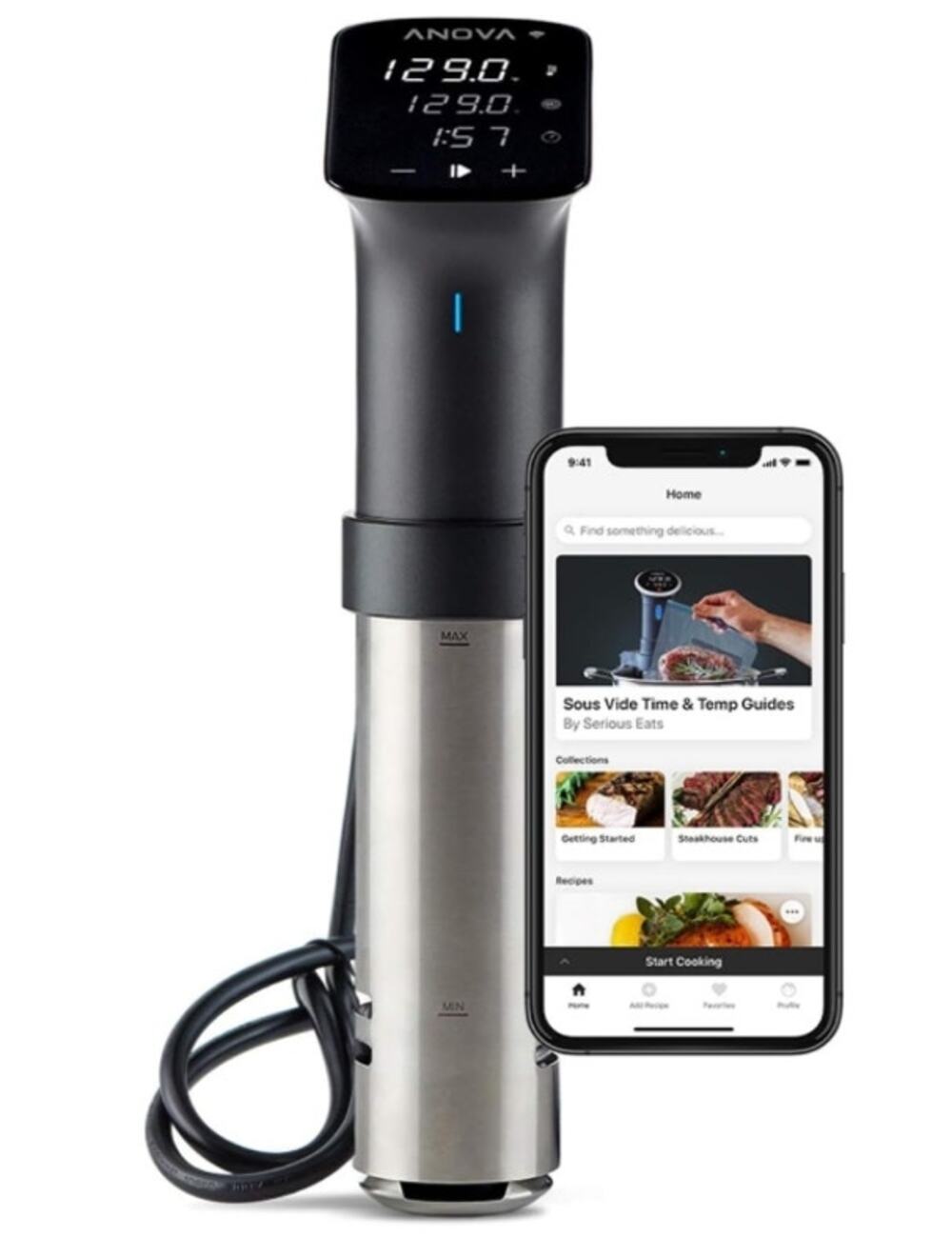 Anova Precision Cooker Pro 1200W WiFi Sous Vide Black Silver New Sealed